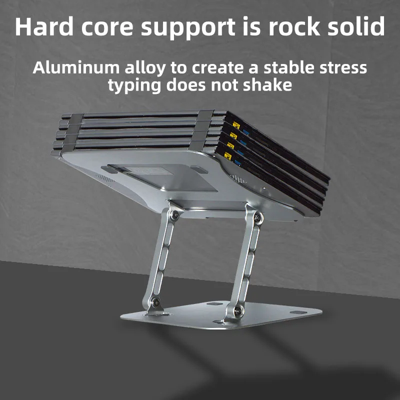 Description Picture 6 of itemMUMUCC Laptop Stand Adjustable Aluminum Alloy Notebook Stand Compatible with 10-17 Inch Laptop Portable Fold Laptop Holder