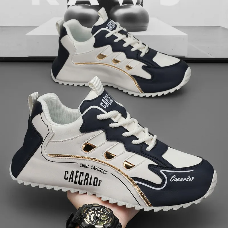 야외 여행 운동화 남자 크기 39-48 캐주얼 PU 가죽 통기성 스포츠 신발 뜨거운 판매 남성 레이스 업 부드러운 단독 Vulcanzied 신발