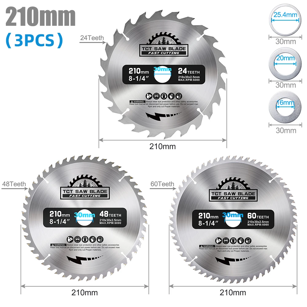 Lames De Scie Circulaire EXFEIN 85mm - Lot De 5 - 24 Dents Carbure - Pour Coupe Bois, Plastique, Composites