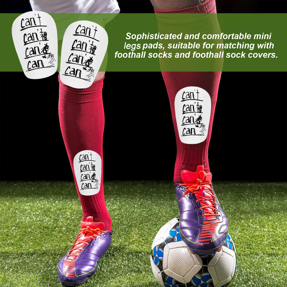MINI leg pads ultra-light and durable high-quality PET material best football companion 1 pair