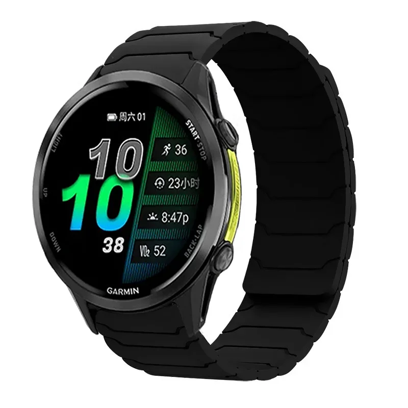 Magnetic Silicone Strap Bracelet, 20/22mm,