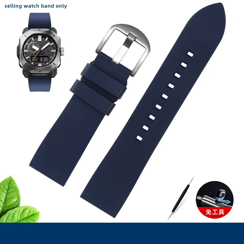 thumbnail image 1 of Correa de reloj de caucho fluorado de 23 m para Casio PROTREK Series PRW-60/PRW-6900 PRW-6800Y PRG600 Correa deportiva Pulsera impermeable para hombre, 1 of 5