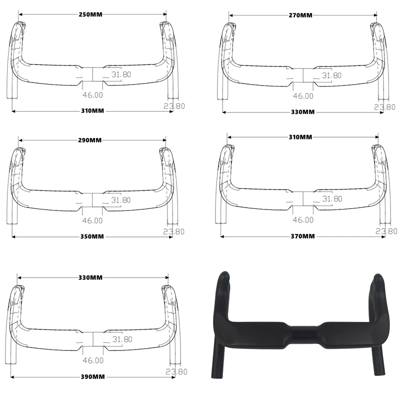 Bikedoc-カーボンハンドルバー,超軽量,330mm - AliExpress