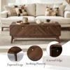 LuxenHome Coffee Table with Storage, 47" Mid Century Modern Coffee Table, Live Edge Coffee Tables for Living Room, Wooden Center 3