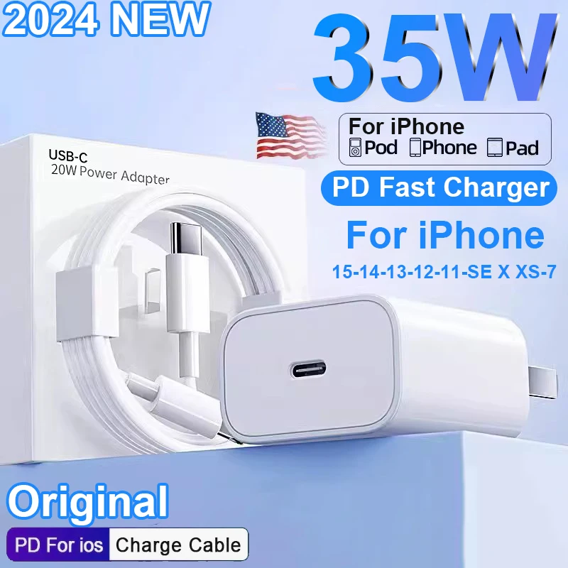 2024 NEW PD 35W Fast Charger For iPhone 15 12 13 14 Pro Max Fast Charging USB  Type-C Cable X XS USB C Charger Phone Accessories - AliExpress
