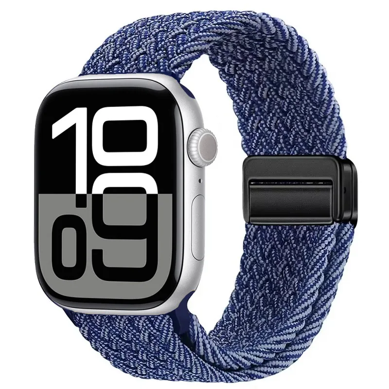 Nylon Braided Magnetic Strap for Apple Watch - Comfortable and Stylish Design