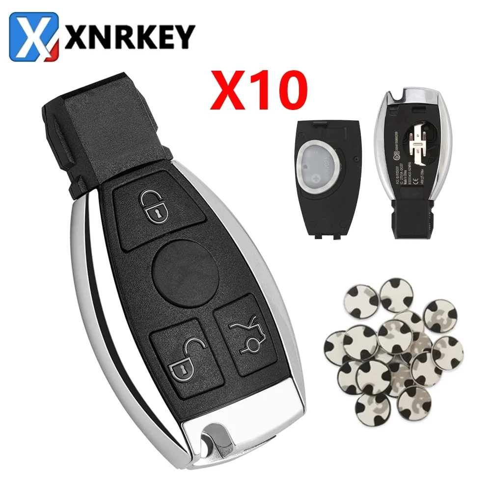 XNRKEY 10 Pcs 2/3/4 Button BGA Remote Key Shell Fob for Mercedes Benz A C E S Class GLK GLA W204 W212 W205 Car Key Case Cover xnrkey 3 4 button bga remote key shell fob for mercedes benz a c e s class glk gla w204 w212 w205 replace car key case cover