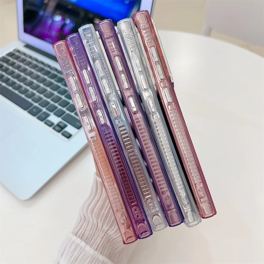 Laser Glitter Water Ripple Colour Aurora Phone Case for Samsung S24 Plus FE S23 Ultra A55 A54 A35 A25 A15 Lens Protective Cover_voghion.com