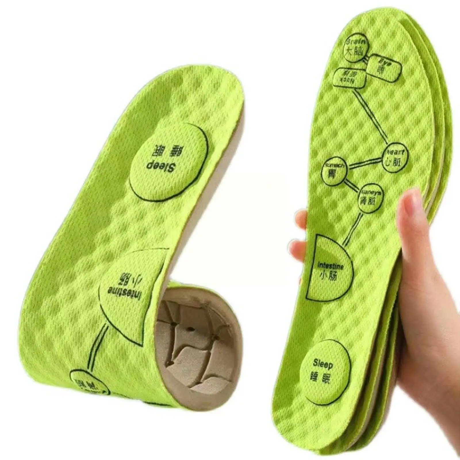 

Acupoint Massage Mugwort Deodorant Sports Insoles And Sweat-absorbing Massage Men Women Breathable Gel Deodor