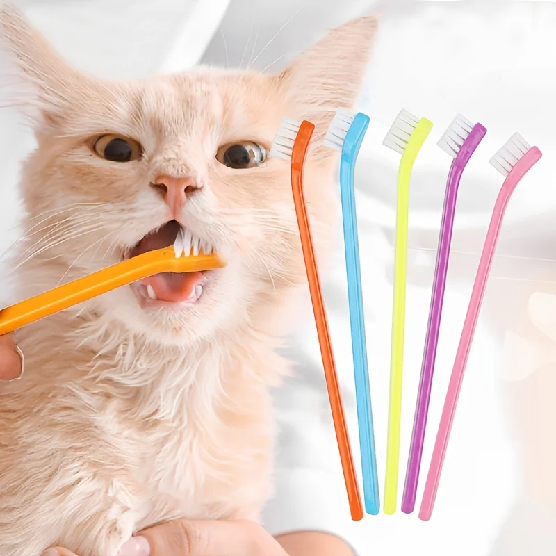 

Зубная щетка с одной головкой для домашних питомцев, зубная щетка для чистки кошек и собак и ухода за полостью рта, для поддержания чистоты и здоровья зубов вашего лучшего друга