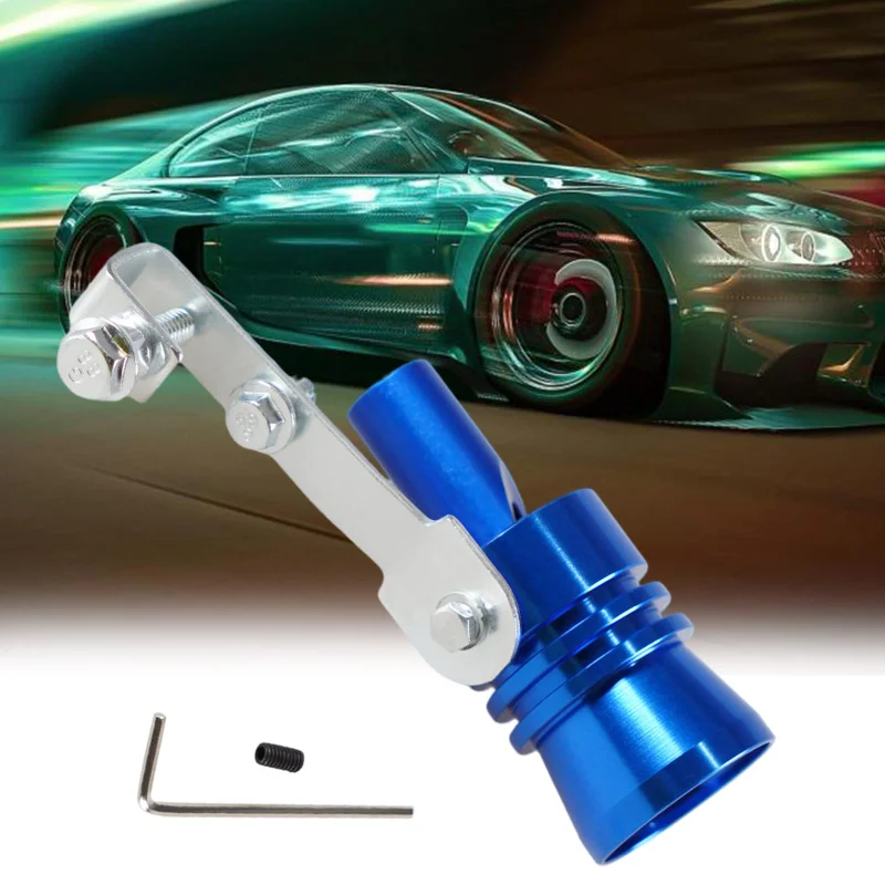 Turbo Fluitje, Universele Auto Turbo Uitlaat Fluitje, Turbo Geluid Uitlaat Fluitje, Uitlaatdemper Pijp Fluitje, Auto Turbo Geluid Fluitje Staart Keel Uitlaat Uitlaat Fluitje (blauw)((TC-M code
