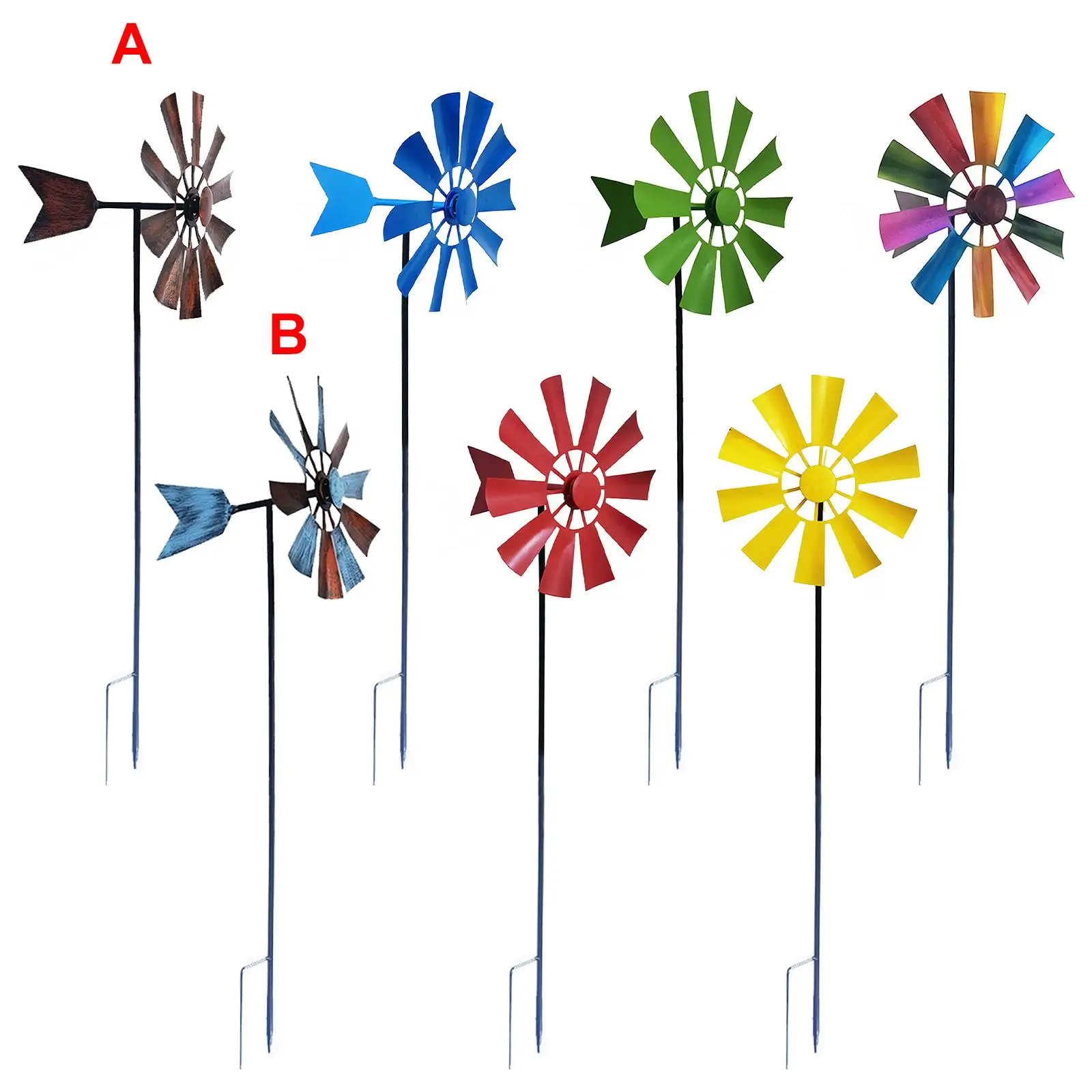 

28in Pinwheel Decorative Lawn Ornament Wind Mill for Backyard