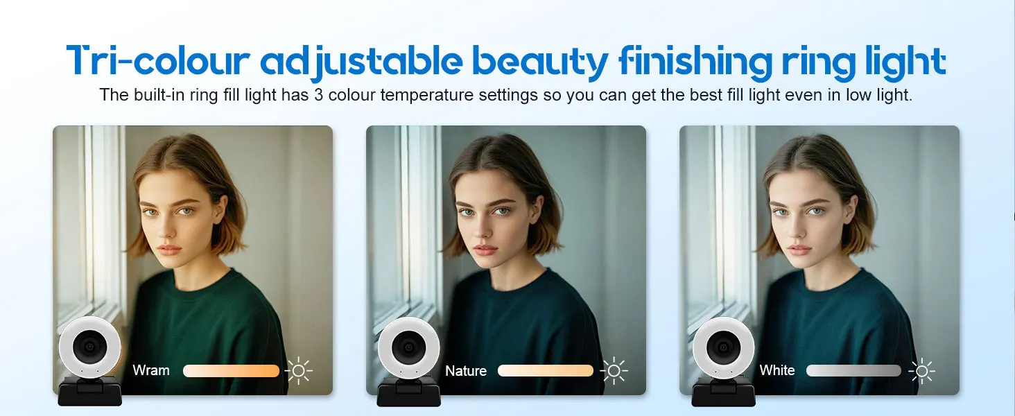 Webcam LED fill light demonstration