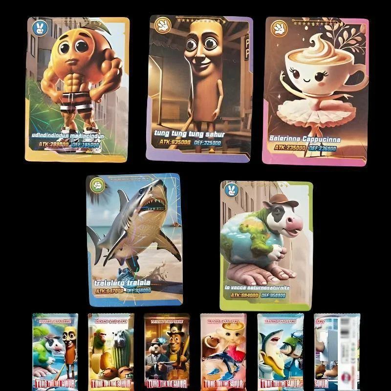 Collection Cards 8/288Pcs Italian Brainrot Children's Card Game Toy Trading