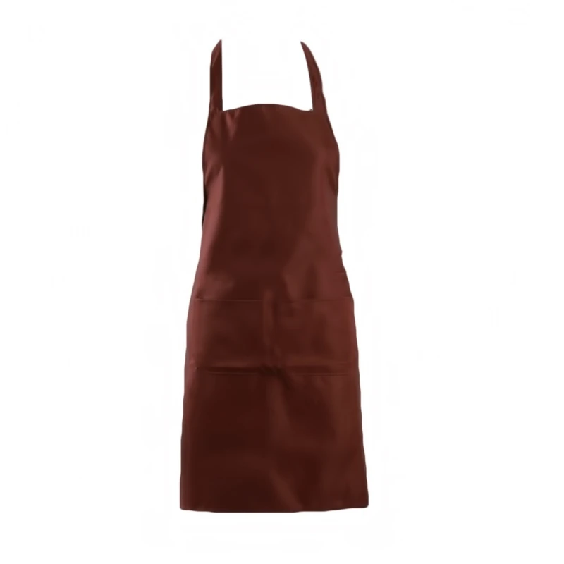 Women's Kitchen Aprons Home Chef Baking Clothes with Pockets Adult Waterproof Bib Waist Bag Pinafore 4