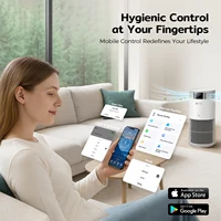 Amicura P2 Air Purifier for Pet Allergy Sufferers 843 m³/h Pet Hair Removal 450 CADR 99% Odour Neutralisation H13 Filter Against 3