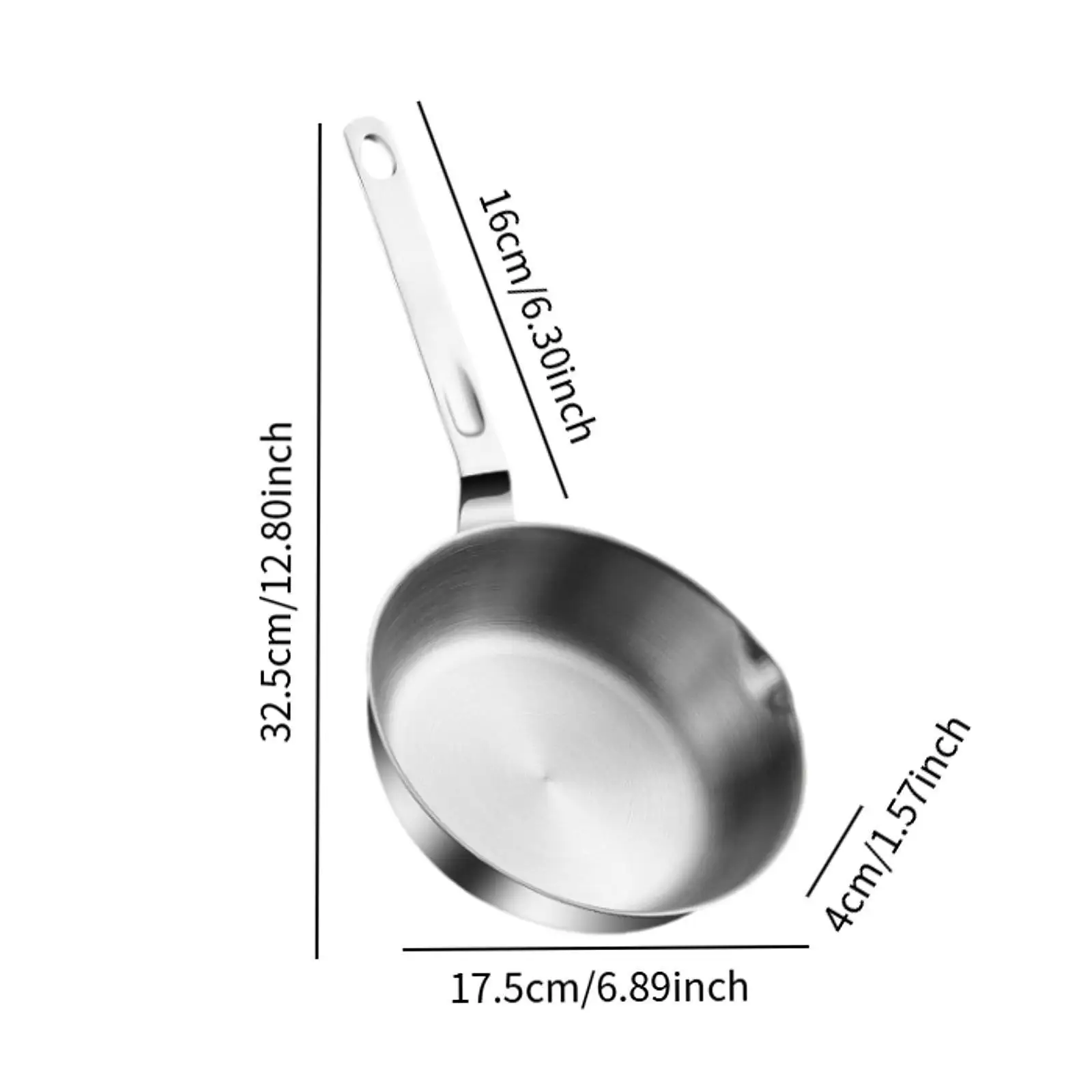 Stainless Steel Frying Pan Oil Warmer Ergonomic Handle Fried Steak Pot for Kitchen All Stovetops Induction Cooker Home Stoves Stainless Steel Frying Pan Oil Warmer Ergonomic Handle Fried Steak Pot for Kitchen All Stovetops Induction Cooker Home Stoves