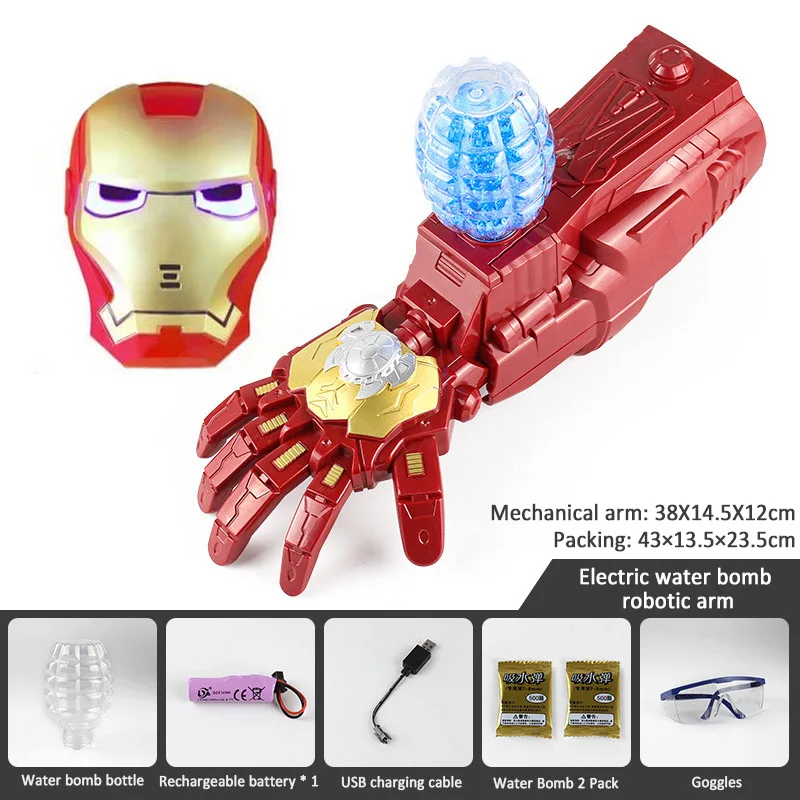 

Anime Electric Launcher toys Splatter Ball Gel Blaster GunWearable Arm Toys For Kid Children Birthday Xmas Gift
