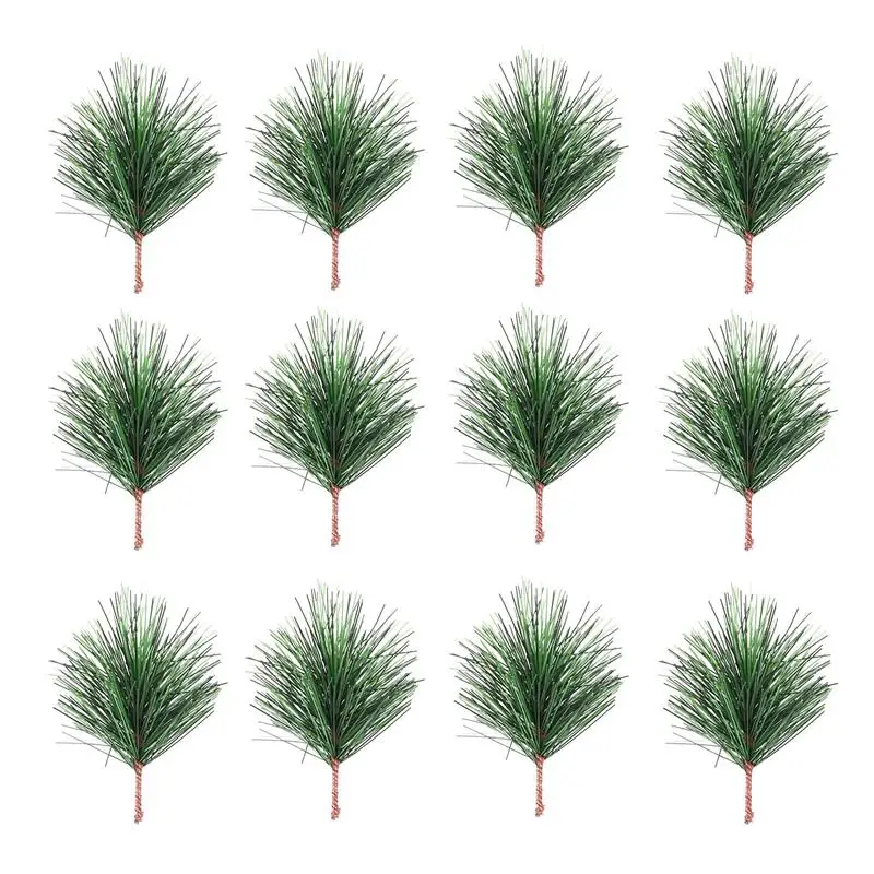 24Pcs Christmas Pine Picks Novelty Simulation Christmas Pine Branches  Decors Christmas Tree Hanging Ornaments Pine Pick 7X5CM - AliExpress