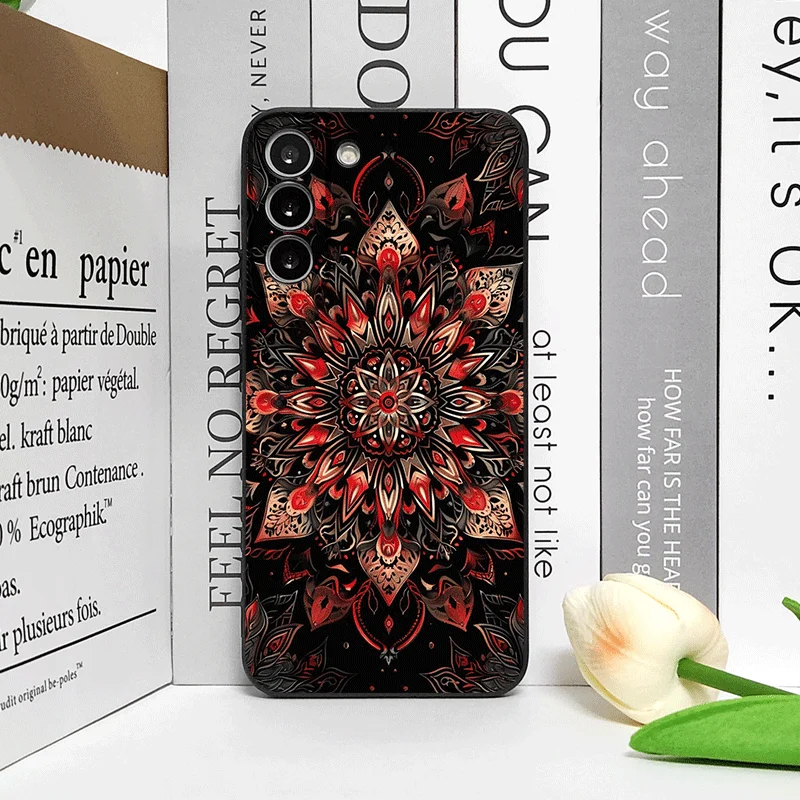 Vintage Mandala Lotus Flower Pattern Trendy Soft Phone Case