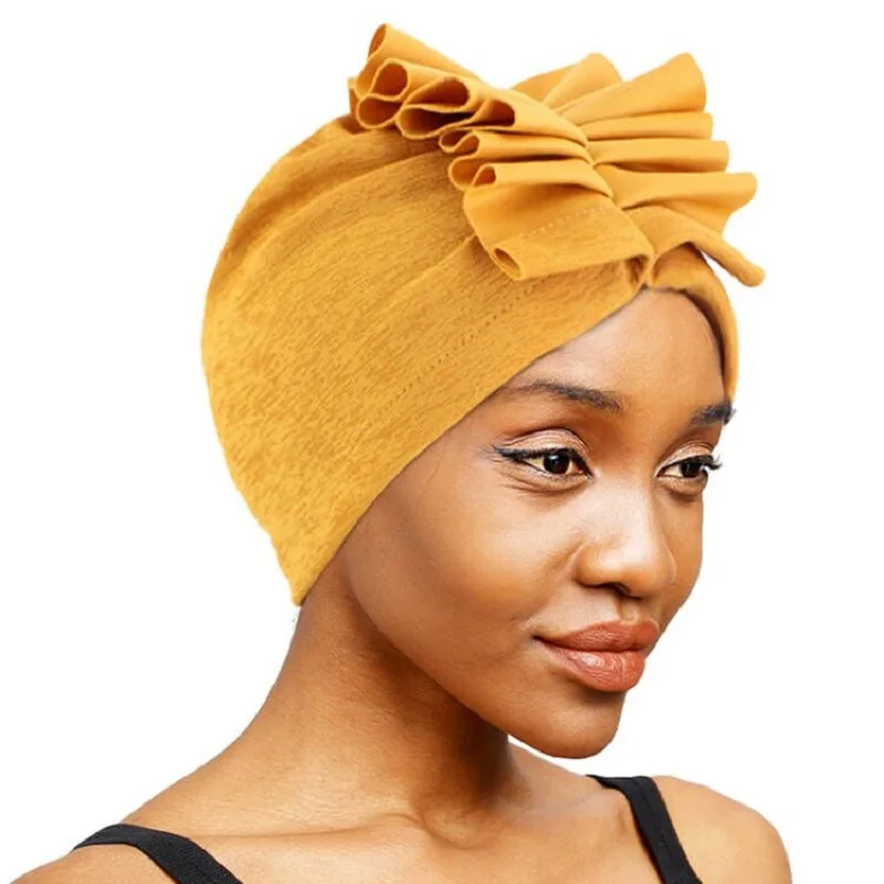 

New Women Vintage Flower Twist Turban Hair Loss Bonnet Muslim Hat Chemo Cap Hijabs Headscarf Bandana Headband Indian Hat Beanie