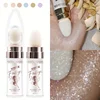 Multi-Tone Fairy Glow: Iridescent Highlighter Wand for Face & Body – Blue, Purple, White Bronzing Shimmer 1