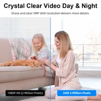 Caméra IP Fuers 4K 8MP, surveillance intérieure sans fil WiFi, fonctionne avec l'application Tuya Smart Home, suivi automatique, sécurité CCTV, moniteur pour bébé 5