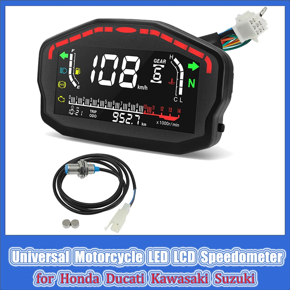 2023 New Motorcycle Dashboard LED LCD Speedometer Odometer Tachometer