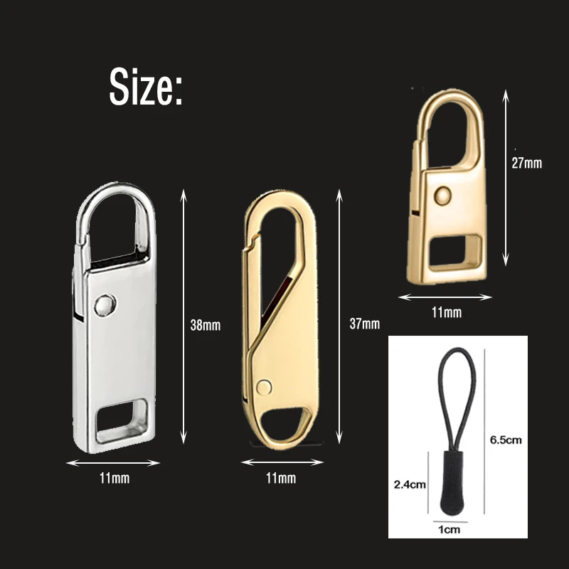 Zipper Slider Puller Universal Instant Fix Zipper Repair Kit Replacement Zip Slider Teeth Rescue DIY Sewing Accessories 5/10PCS zipper repair kit zipper pullers zipper sliders zipper accessories