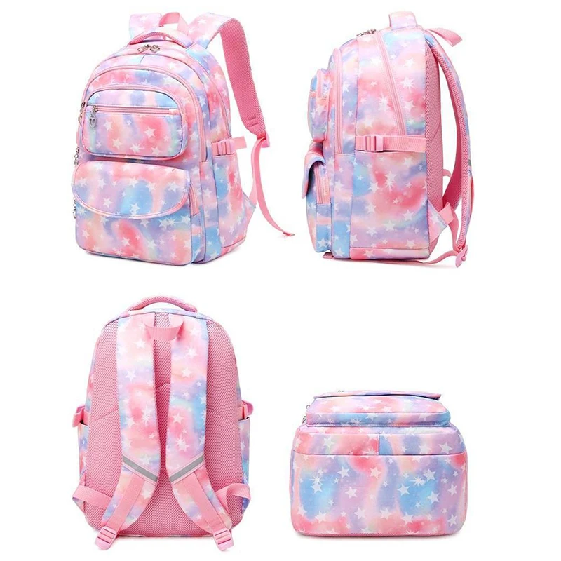 3pcs/set Children Backpack School Bag for Girls Schoolbags Waterproof Mochilas Escolares Lunchbox School Child with Pencil Case