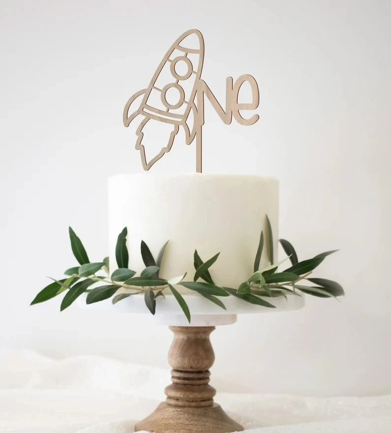 Rocket Ship One Cake Topper Sweet As A Peach Theme Birthday For Toddler Birthday Cake Topper Baby Cake Boy Girl Birthday