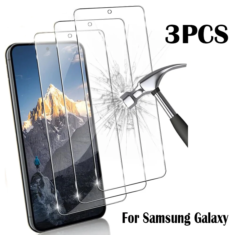 Tempered Glass for Samsung Galaxy S23 S22 S21 Plus S20 Fe Screen Protectors for Samsung A50 A51 A71 A52 A72 A22 A32 A12 Glass