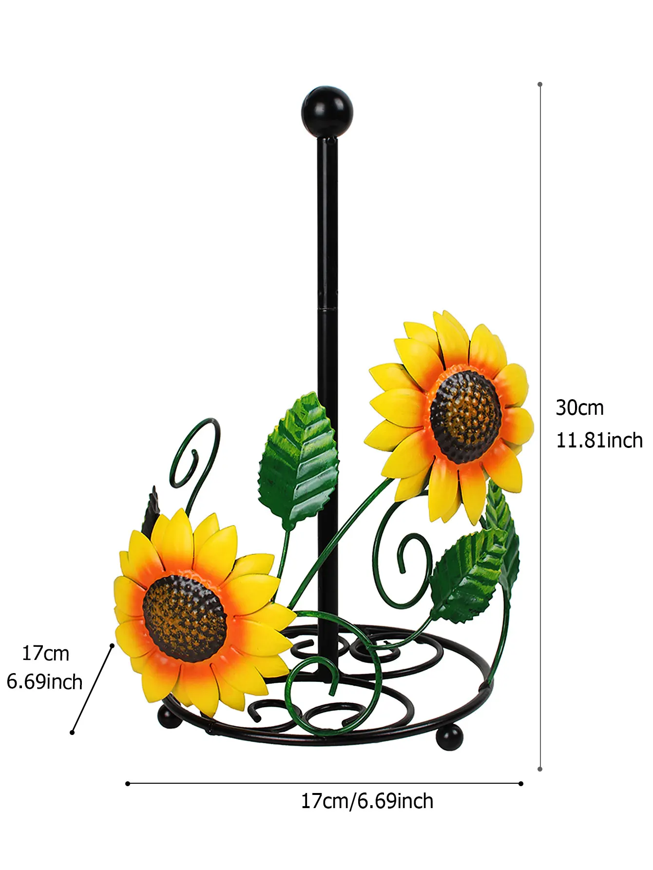 Sunflower Kitchen Tissue Rack Creative Home Storage Rack Roll Paper Rack Storage Rack Cling Film Fresh Keeping Bag Storage Rack 2