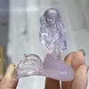High Quality Pink Opalite Mermaid Carving Animal Crafts Healing Crystal Stone Feng Shui Home Decoration Gift 1PCS 1