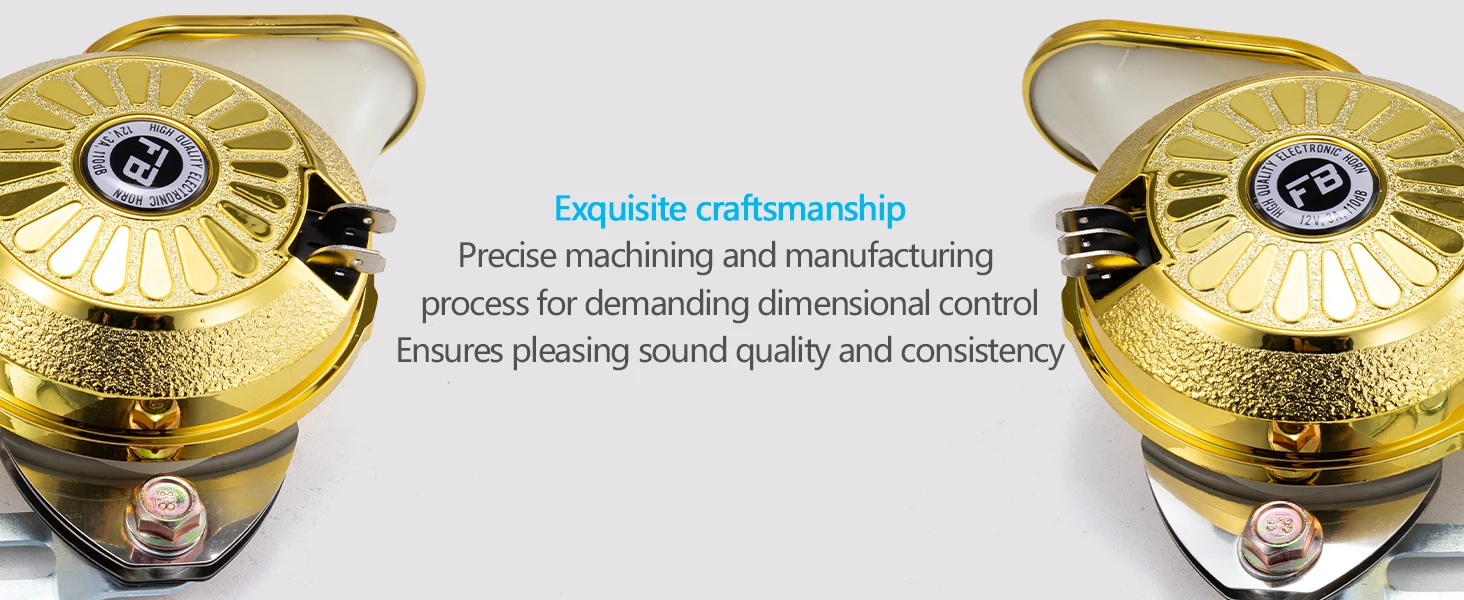 FARBIN 2Pcs/Kit 120db Snail Air Horn 12V Super Loud Three Tone Waterproof Car Horn For Truck Motorcycle Auto Accessory