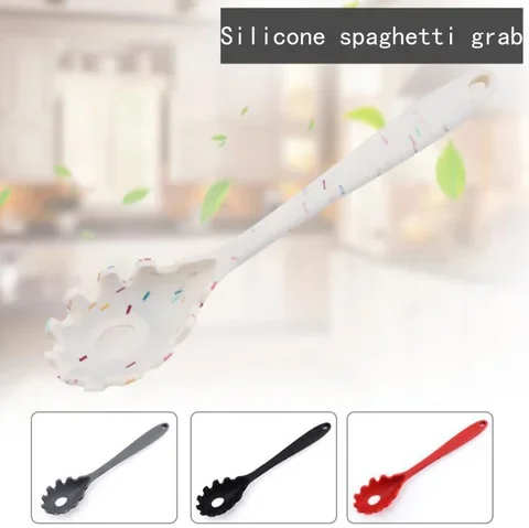 

Pasta Scoop Spaghetti Spoon Colander Silicone Heat-Resistant Noodles Drain Kitchen Tool Tableware Accessories