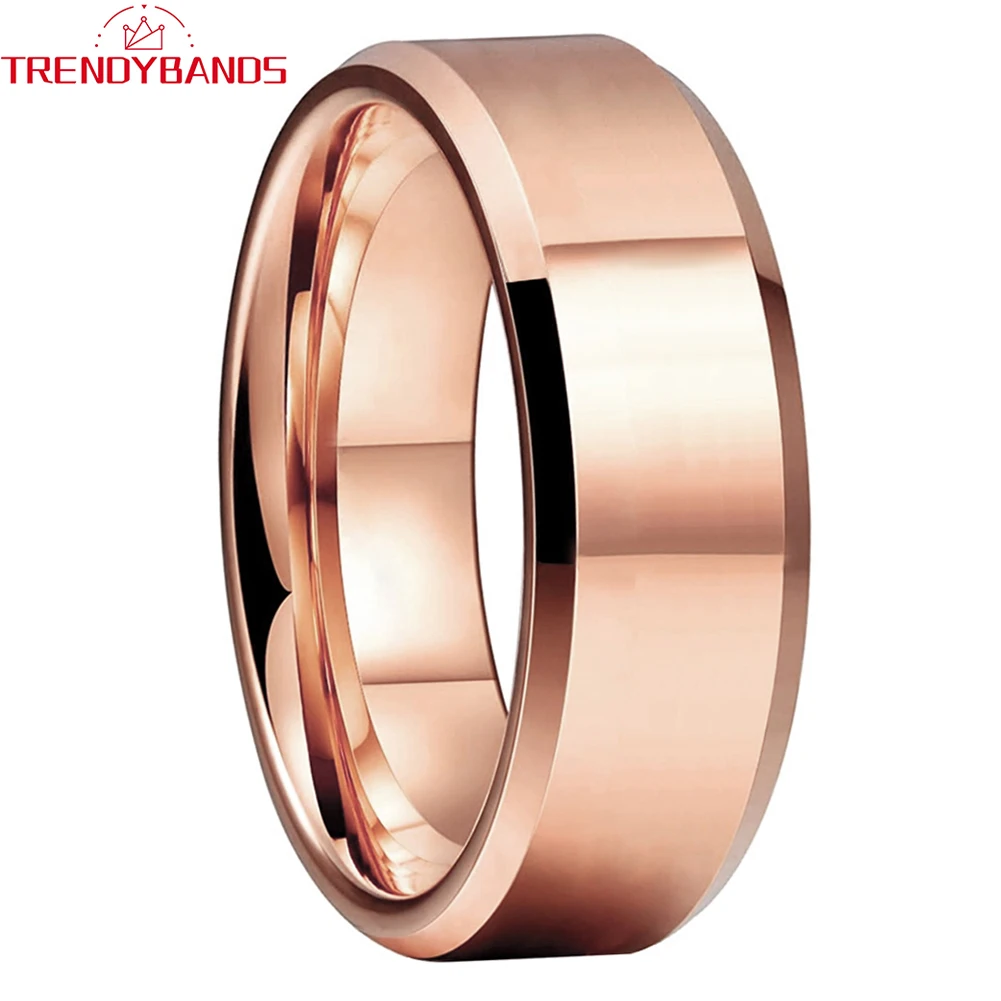 

6mm 8mm Tungsten Carbide Engagement Rings for Women Men Wedding Band High Polished Shiny Comfort Fit