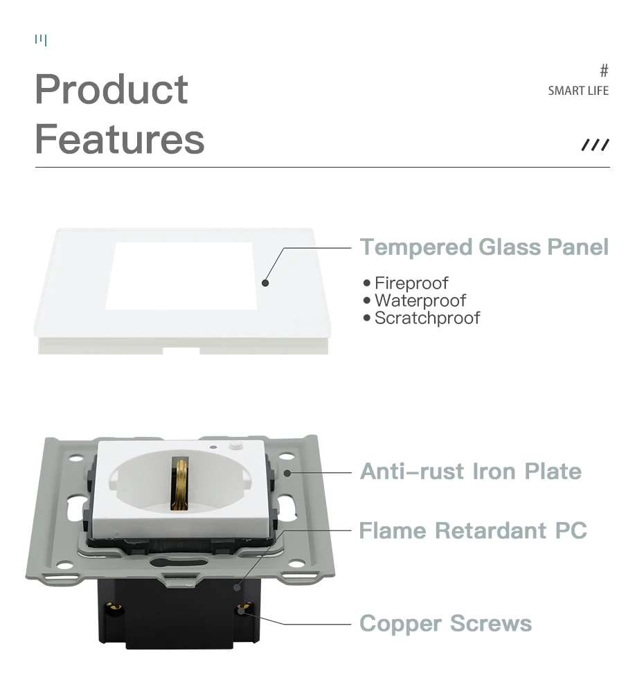 Bseed wi fi tomada de parede inteligente