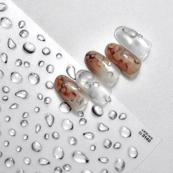 Colorful Bubble Star Fantasy WaterDrop Unicorn Heart Star Jelly Summer 5D Decal Soft Relief 3D Decoration Nail Art Sticker Woman 1