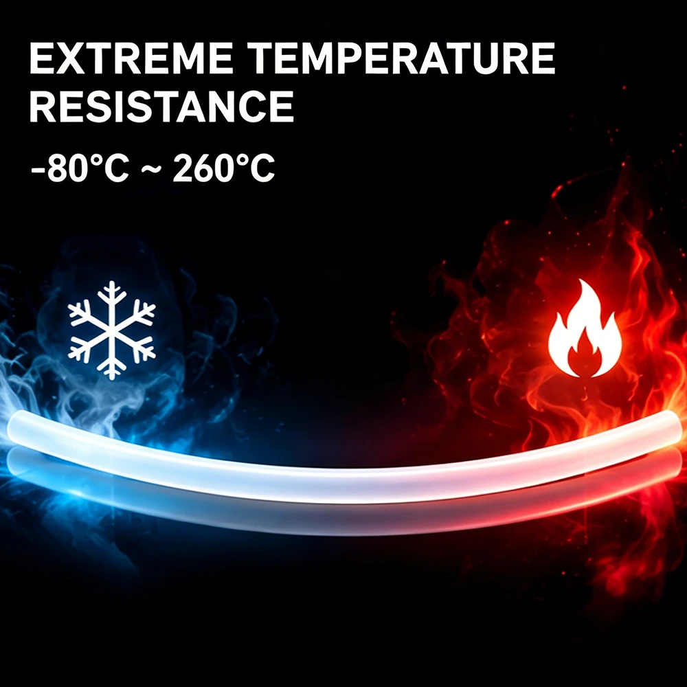 High Temperature Resistant PTFE Tube - Flexible, Insulated, and Anti-Corrosion