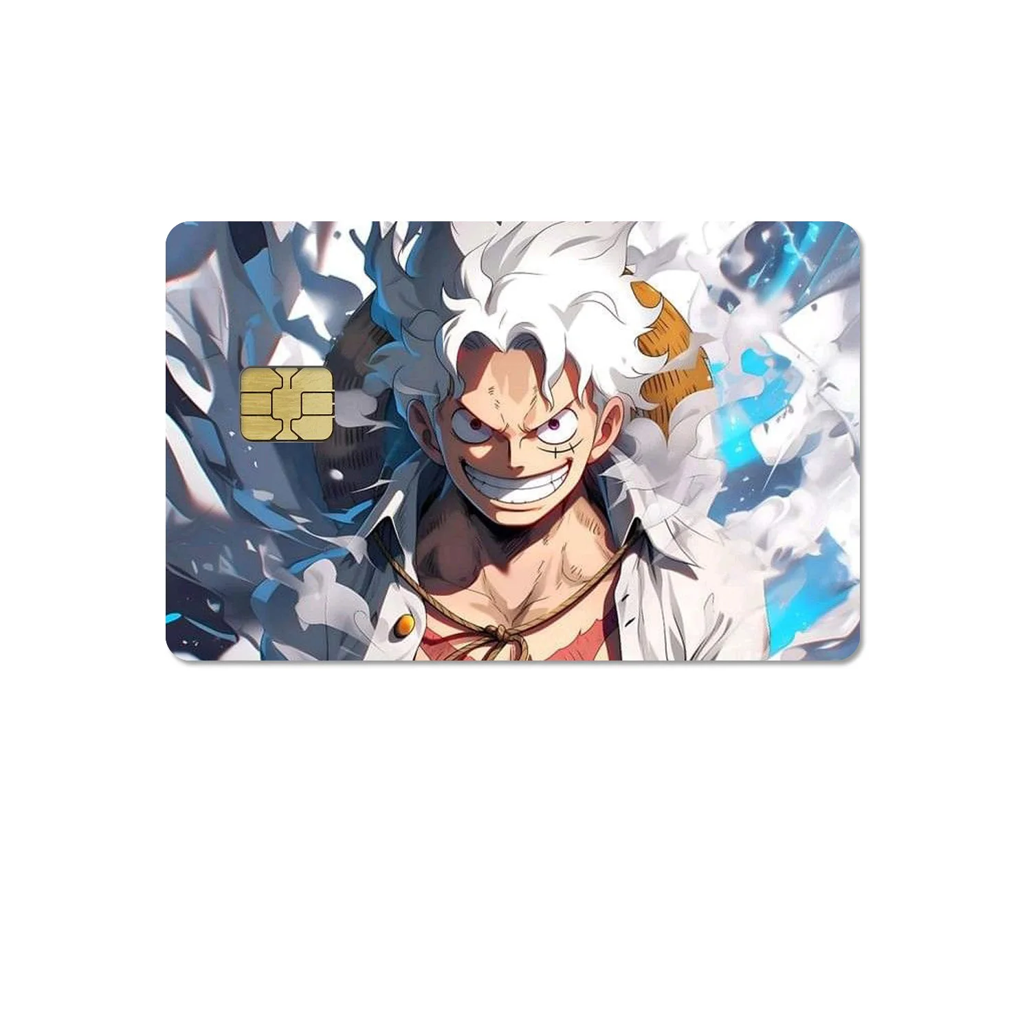 Neue Cartoon Anime One Piece Gear 5 Ruffy Diy HD Matte PVC Aufkleber Kleine Chip Kreditkarte Abdeckung Fall Film Haut Aufkleber mädchen Geschenk – Detail 2