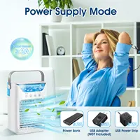 Ventilateur de climatisation portable mini de bureau avec minuterie, brumisateur d'eau pour petite pièce, climatiseur pour chambre 5