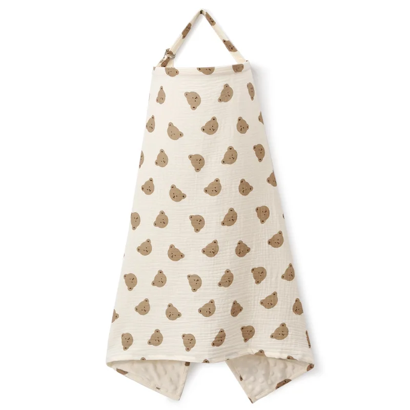 Multifunctional Nursing Cover Nursing Scarf Shawl Poncho for Outside Breathable Cotton Muslin Breastfeeding Cover for Moms