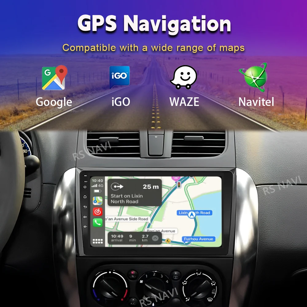 9" Android Car Stereo For Suzuki SX4 2006-2013 - Built-in CarPlay & Android Auto Touch Screen Head Unit