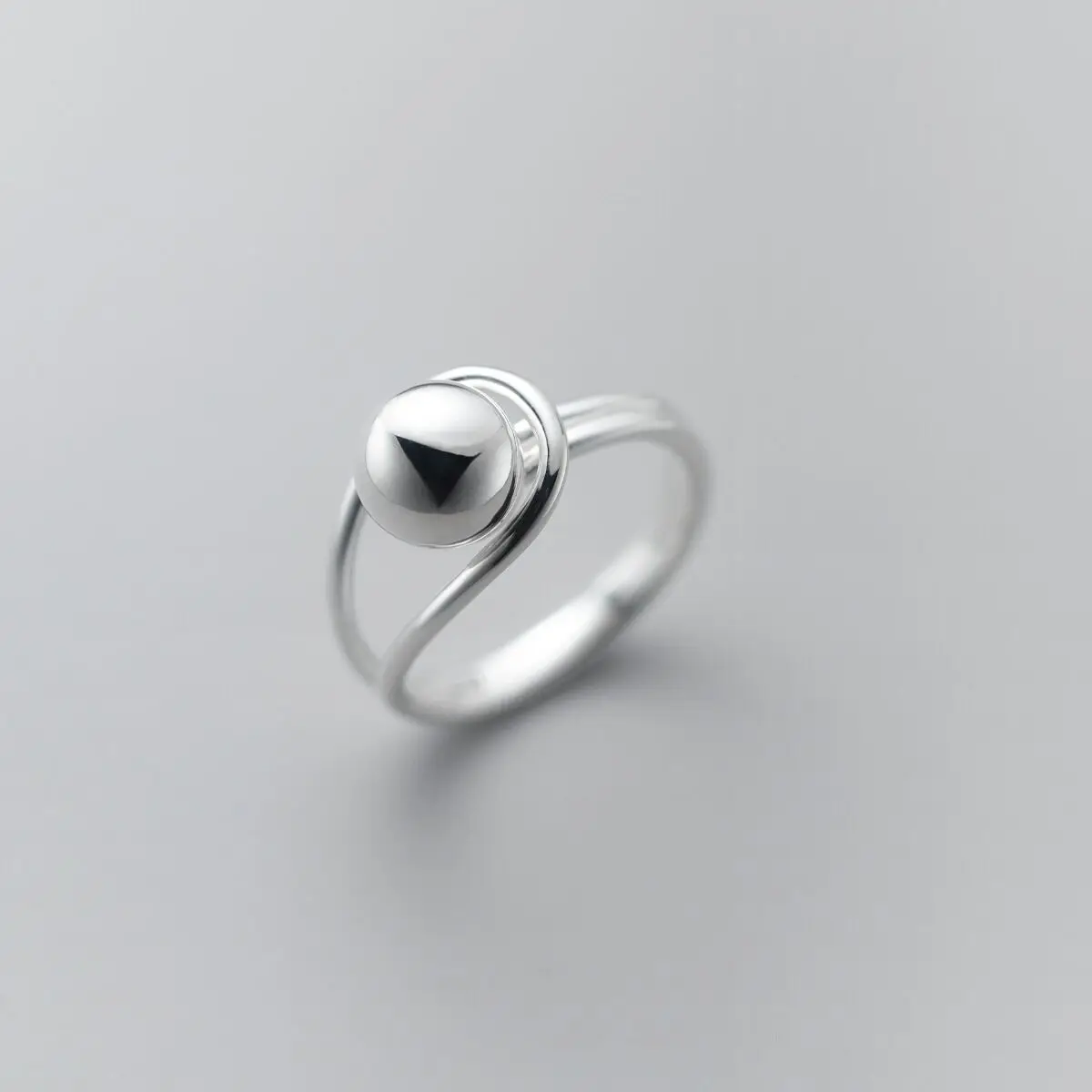 

Trendy 925 Sterling Silver Hollow Ball Rings for Women Couple Wedding Engagement Silver Women's Vintage Ring Fine Jewelry