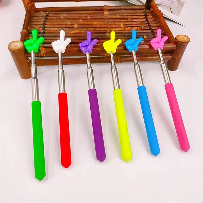 

School Teacher Supplies For Classroom Retractable Finger Reading Teaching Pointer Stick Design Children Piano Fingerstick