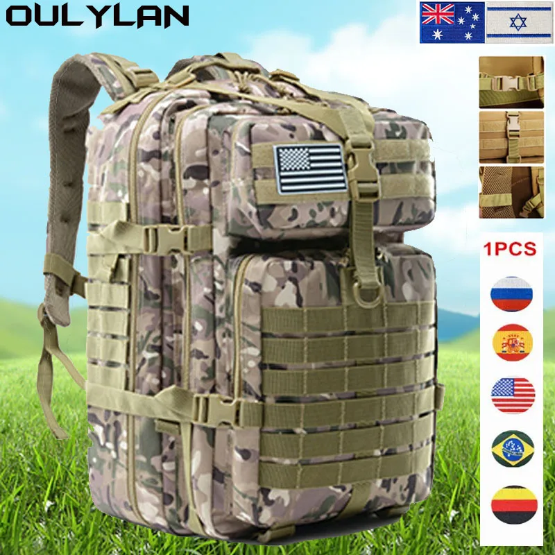 

Нейлоновые походные мужские сумки Oulylan 900D, уличная спортивная Треккинговая охотничья сумка 30 л/50 л, водонепроницаемые тактические рюкзаки для кемпинга