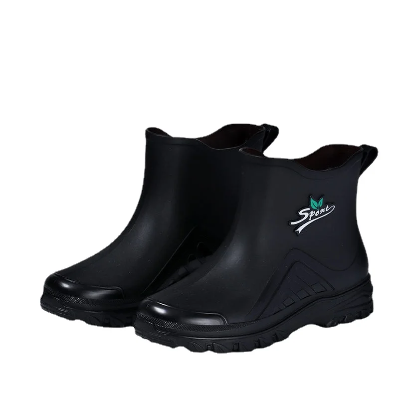 

New Women Fashion PVC Ankle Rain Boots Waterproof Non-slip Rainboots Female Outside Water Shoes Garden Wellies Boots