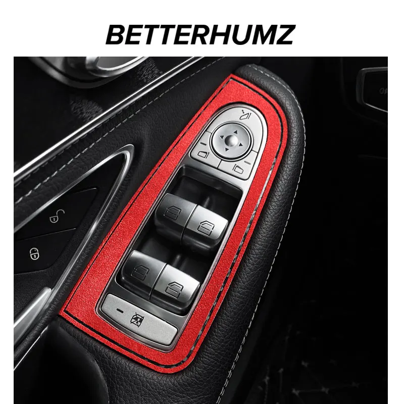 Alcantara Kohle faser für Mercedes Benz W205 C Klasse Glc X253 Fensterheber Schalttafel  Verkleidung Aufkleber Auto Interieur Zubehör - AliExpress