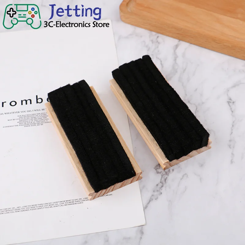 1PC Chalkboard Portable Erasers Whiteboard Eraser Wood Felt Cleaner Wipe Eraser Dry Erase Board Cleaning School